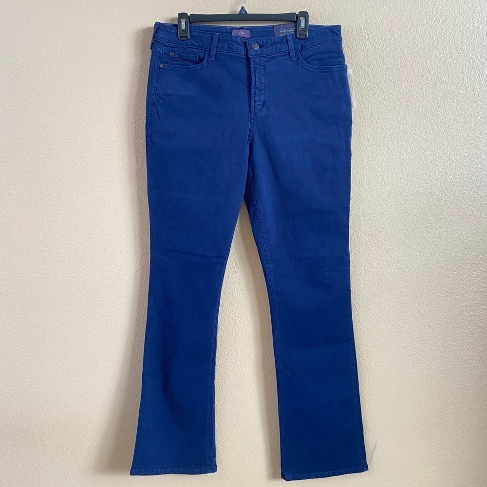 NYDJ New Size 14 Dark Wash Slimming Fit Lift Tuck Technology Bootcut Jeans‎ FLAW